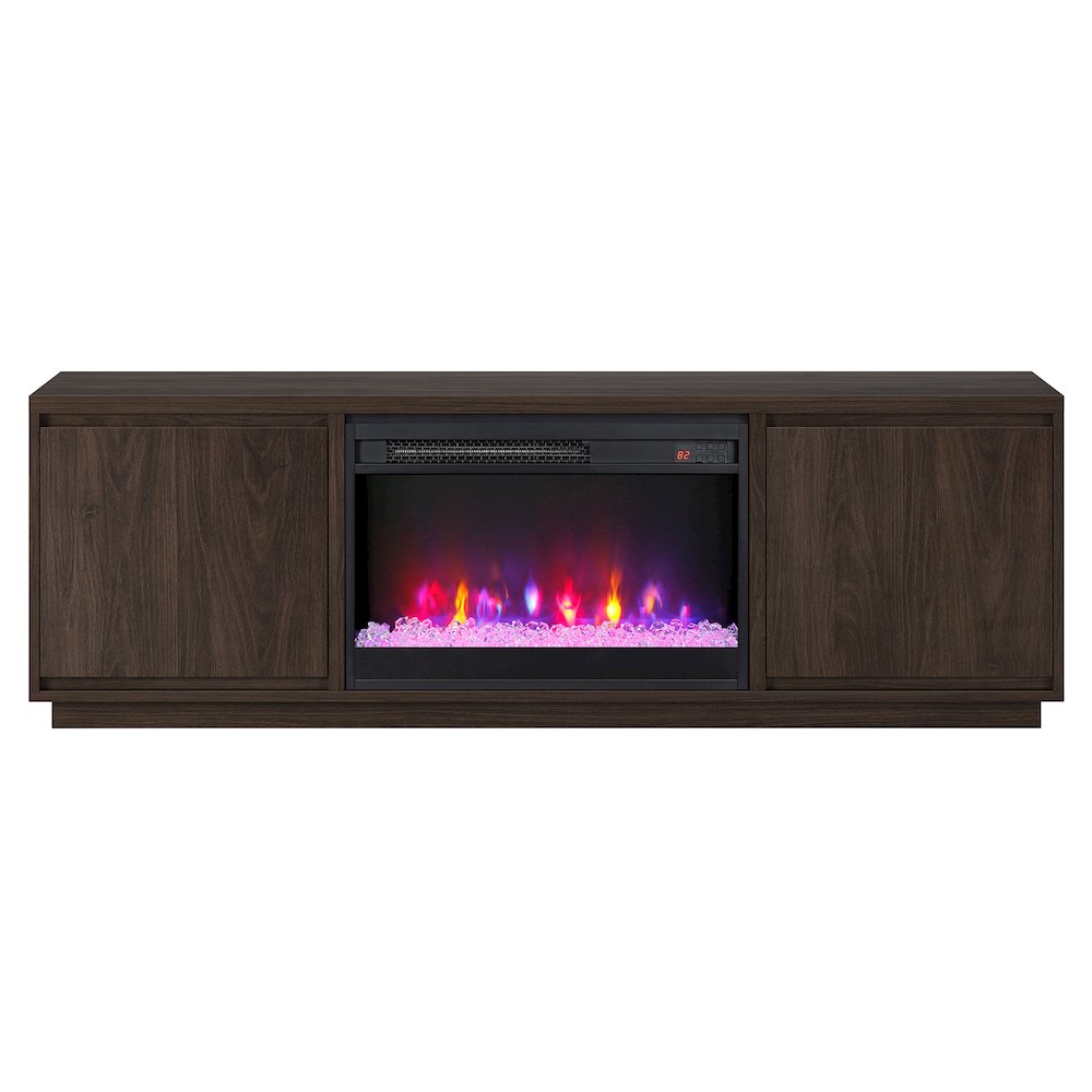 Presque Rectangular TV Stand with 26" Crystal Fireplace for TV's up to 75"
