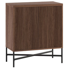 Brighton 28" Wide Rectangular Fluted Accent Cabinet in Satin Walnut
