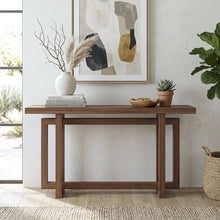Breslow 55" Wide Rectangular Console Table in Satin Walnut