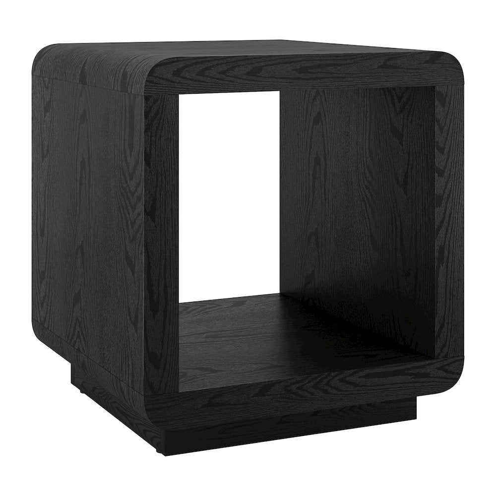 Henn&Hart 20" Modern Square End Table, Side Table, Nightstand with Plinth Base