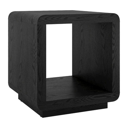 Henn&Hart 20" Modern Square End Table, Side Table, Nightstand with Plinth Base