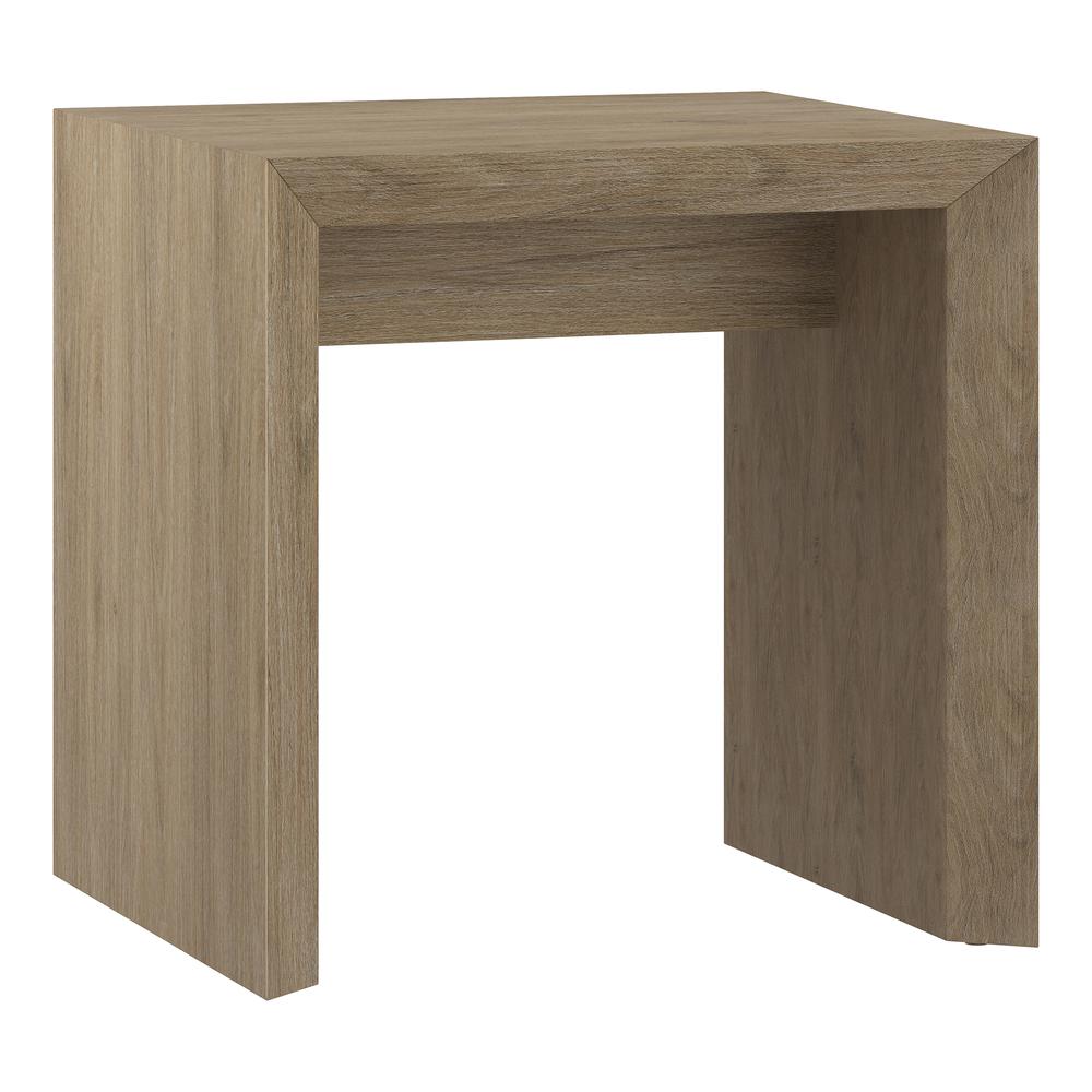 Oswin 22" Wide Rectangular Side Table in Antiqued Gray Oak