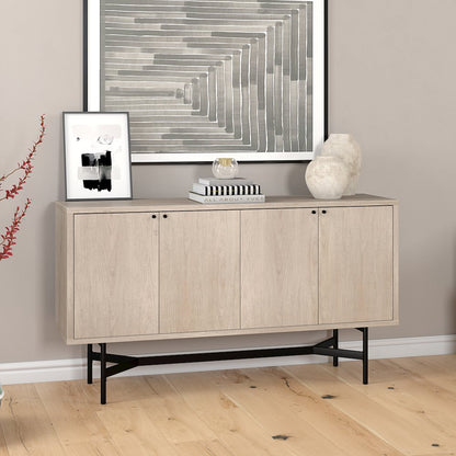 Richmond 58" Wide Rectangular Buffet Table in Alder White
