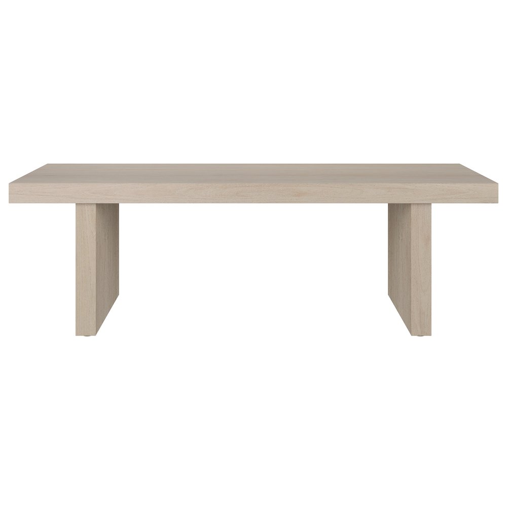 Soren 48" Wide Rectangular Coffee Table in Alder White