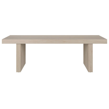 Soren 48" Wide Rectangular Coffee Table in Alder White