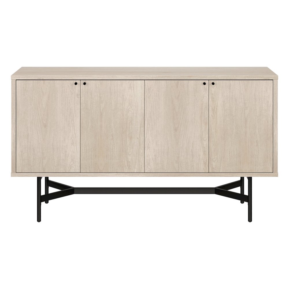 Richmond 58" Wide Rectangular Buffet Table in Alder White