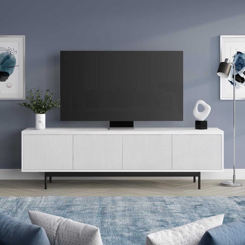 Whitman Rectangular TV Stand for TV's up to 75" in White