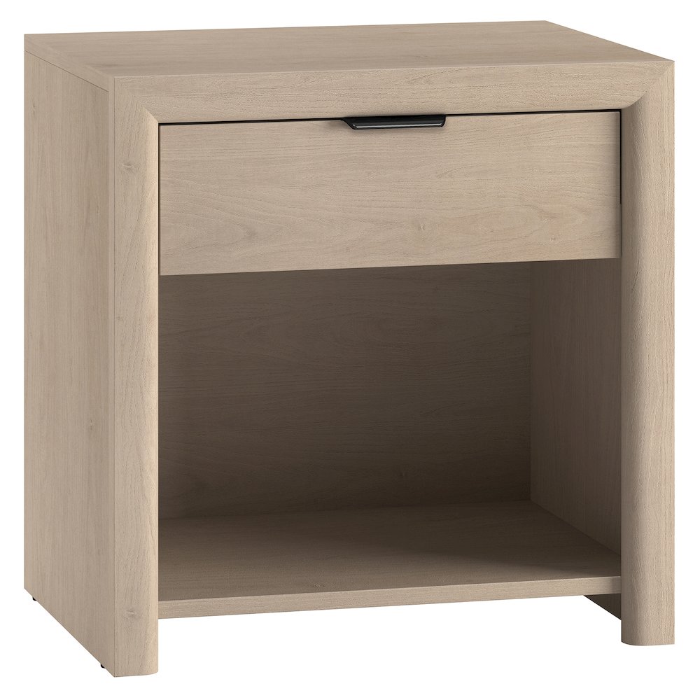 Henn&Hart 24" Modern Wooden Rectangular Nightstand, Side Table with Storage