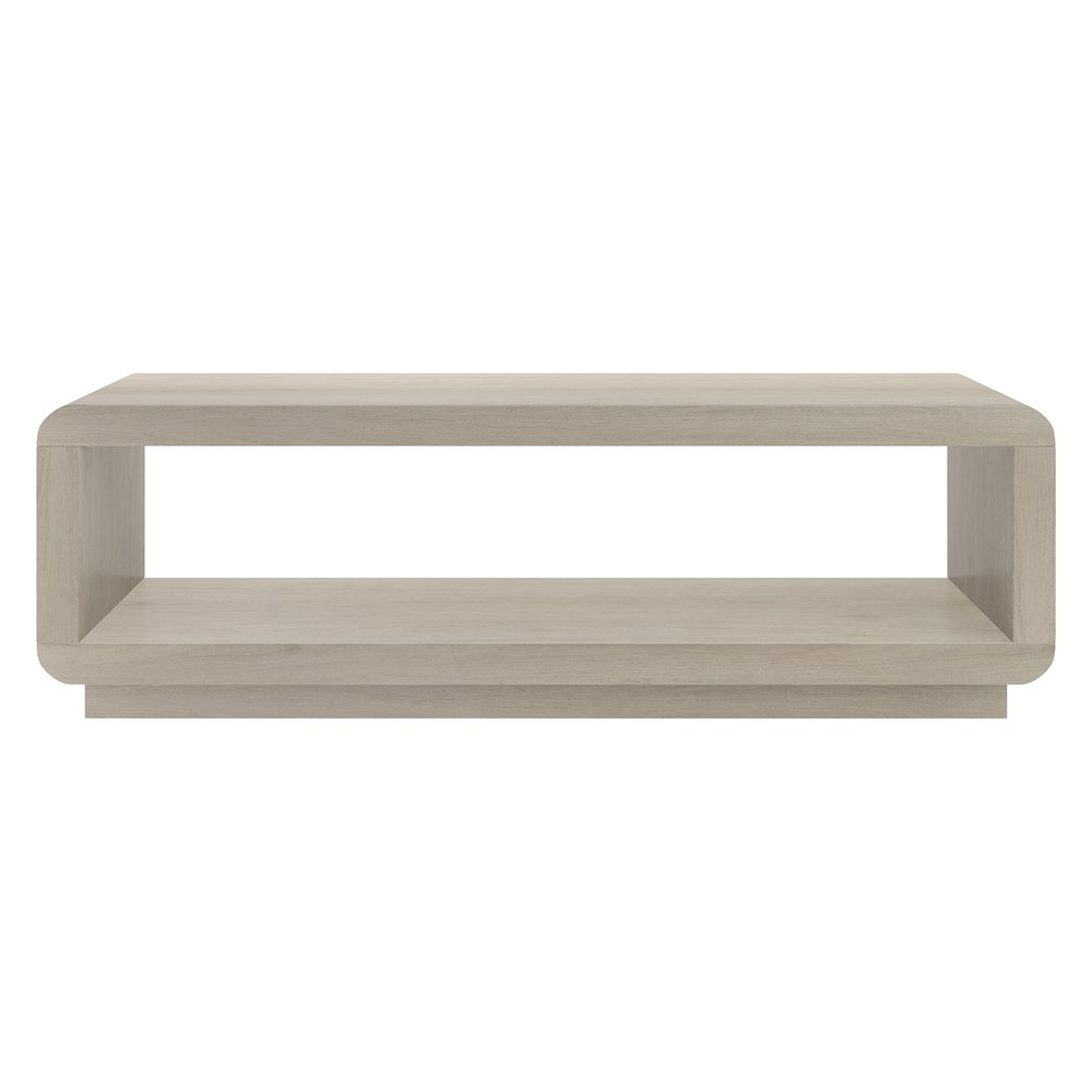 Henn&Hart 48" Modern Rectangular Coffee Table with Open Storage Shelf for