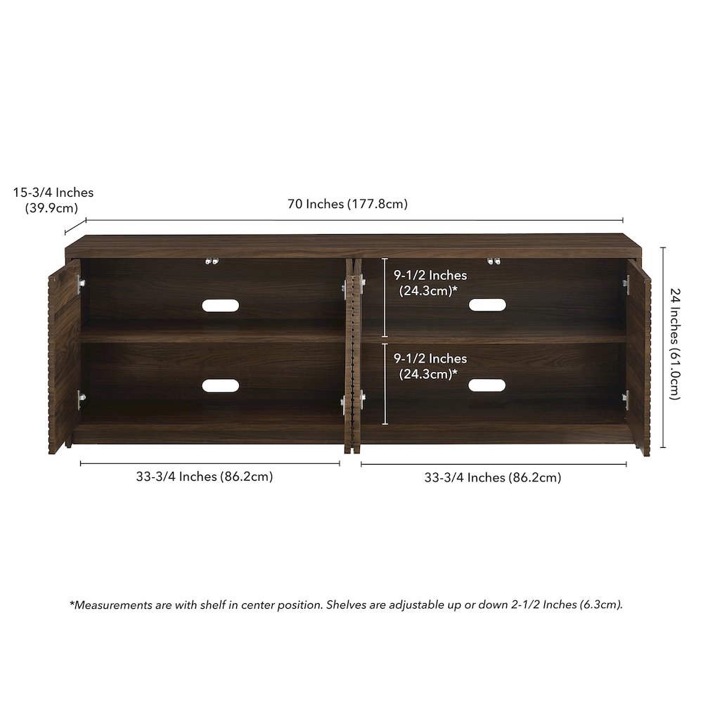 Desmond Rectangular TV Stand for TV's up to 78" in Dark Oak