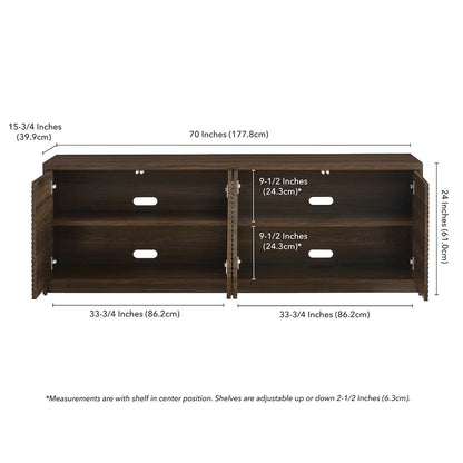 Desmond Rectangular TV Stand for TV's up to 78" in Dark Oak