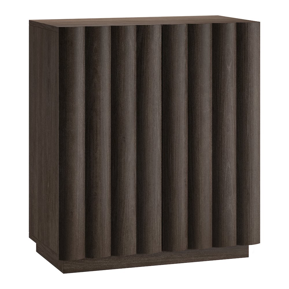 Henn&Hart 28'' Rectangular Fluted Accent Cabinet, Ribbed Sideboard Buffet