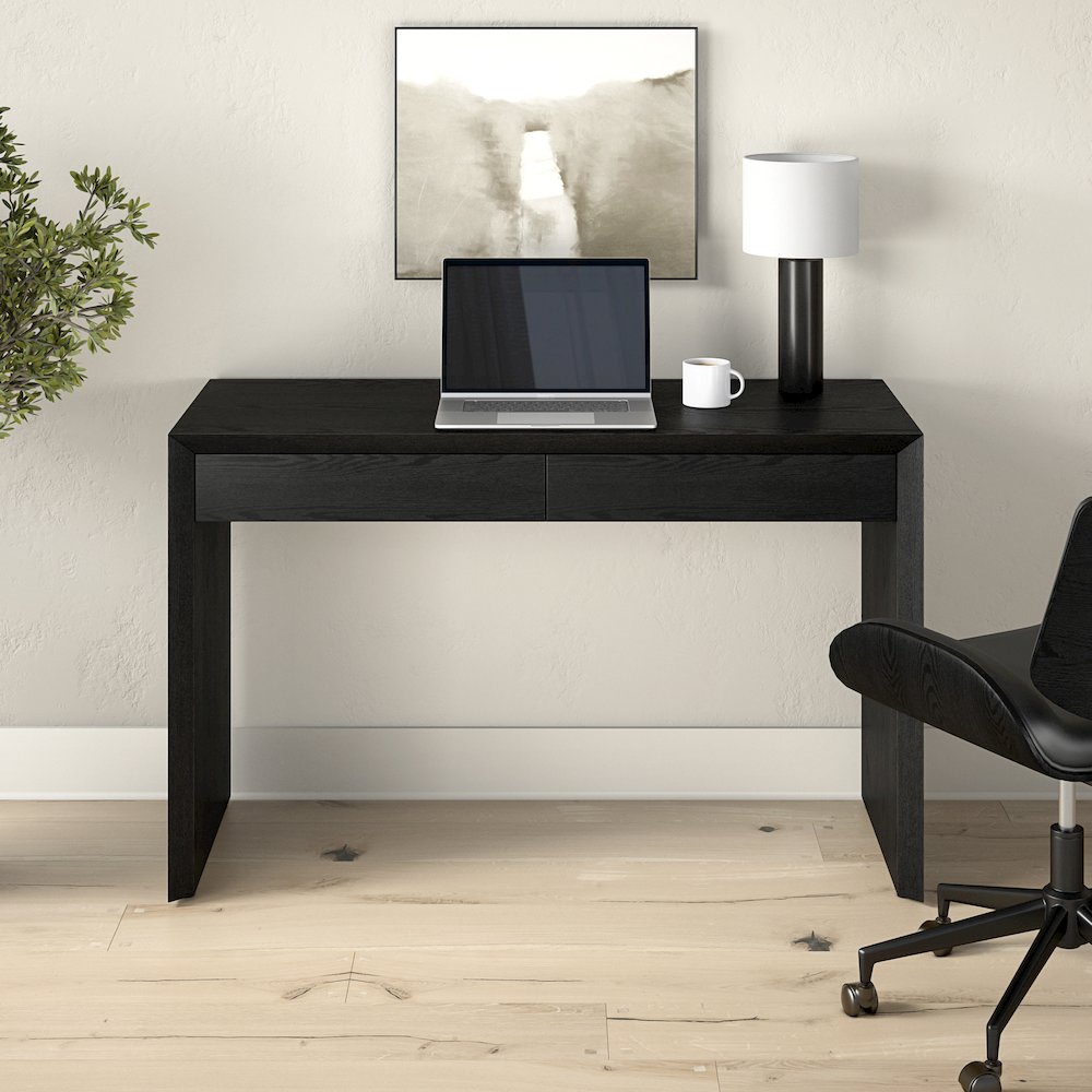 Pembroke 48'' Wide Rectangular Desk in Black Grain