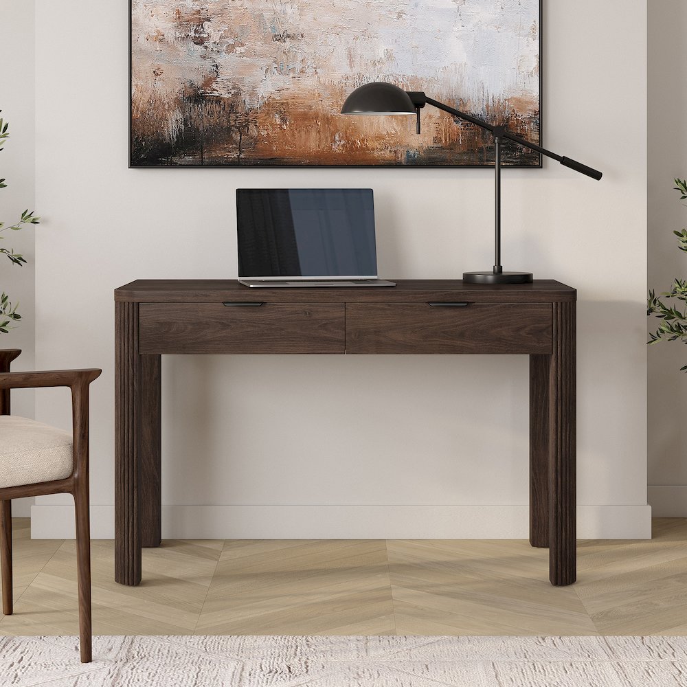 Lonsdale 48'' Wide Rectangular Desk in Alder Brown