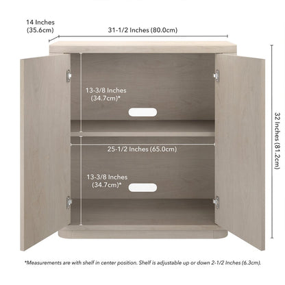 Plympton 32" Wide Rectangular Accent Cabinet in Alder White