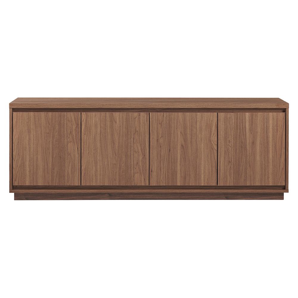 Presque Rectangular TV Stand for TV's up to 75" in Satin Walnut