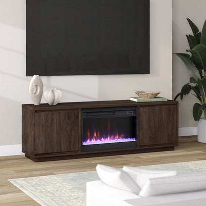 Presque Rectangular TV Stand with 26" Crystal Fireplace for TV's up to 75"