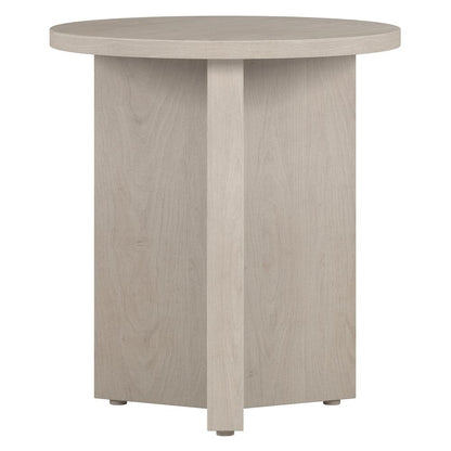 Anders 20" Wide Round Side Table in Alder White