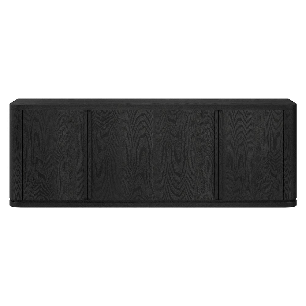 Vance Rectangular TV Stand for TV's up to 78" in Black Grain