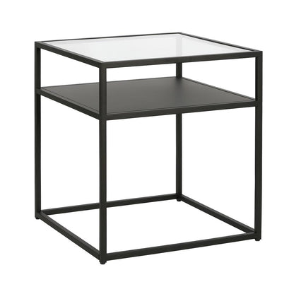 Ada 20'' Wide Square Side Table in Blackened Bronze