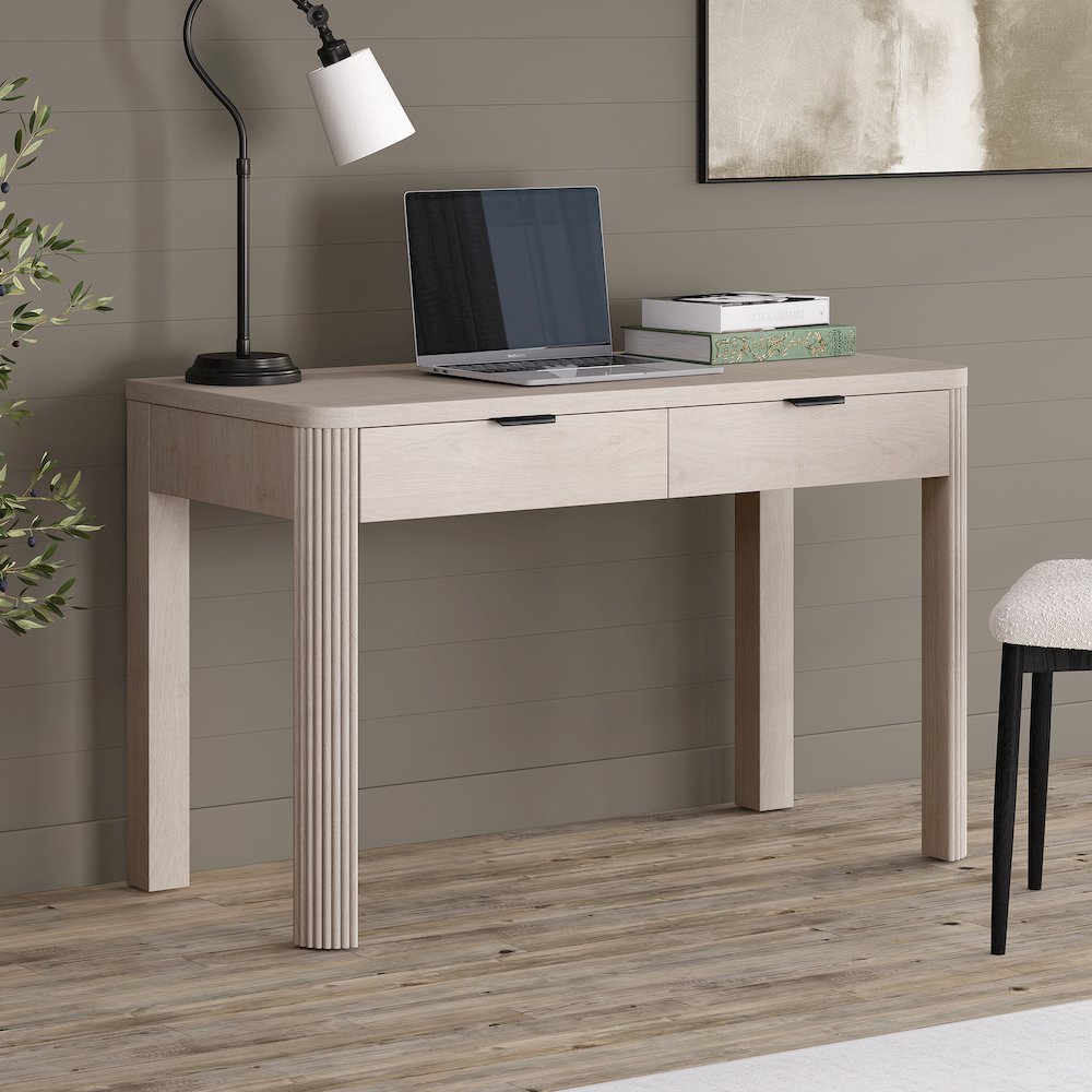 Lonsdale 48'' Wide Rectangular Desk in Alder White