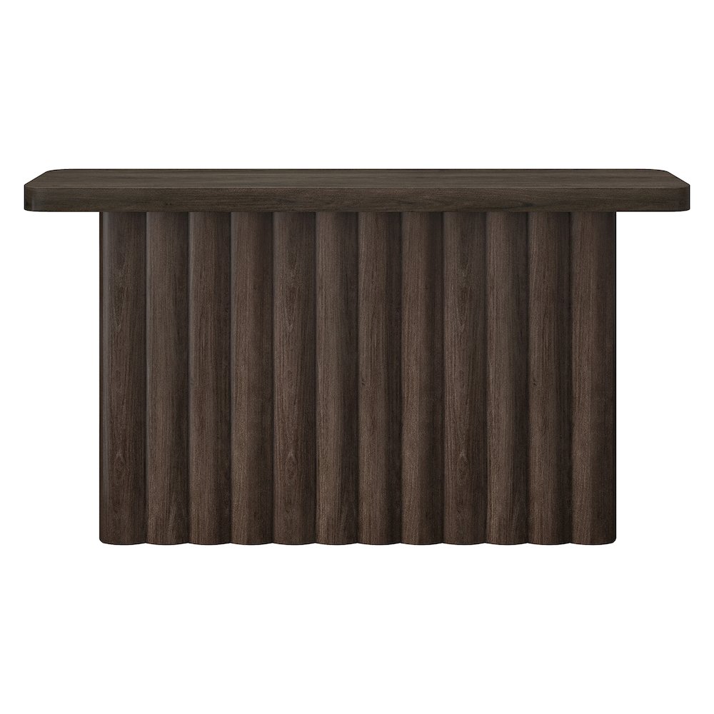 Henn&Hart 55'' Fluted Modern Rectangular Console Table, Ribbed Entryway Table