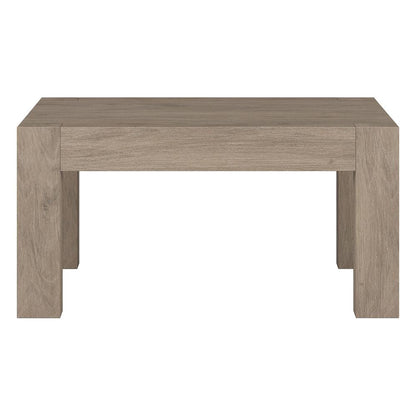 Langston 34" Wide Square Coffee Table in Antiqued Gray Oak