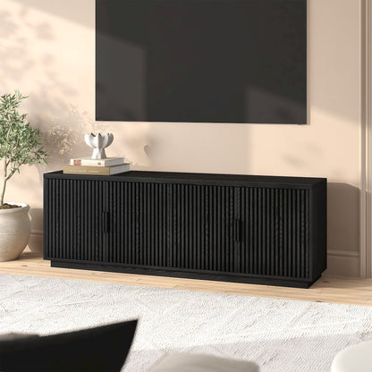 Mero Rectangular TV Stand for TV's up to 75" in Black Grain