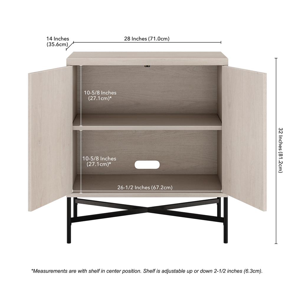 Brighton 28" Wide Rectangular Accent Cabinet in Alder White