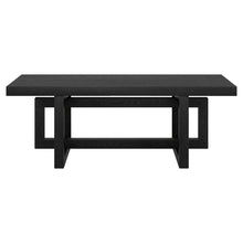 Breslow 47" Wide Rectangular Coffee Table in Black Grain