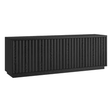 Bourne Rectangular Fluted TV Stand for TV's up to 75" in Black Grain