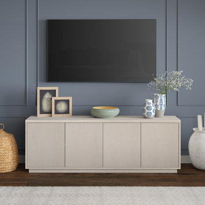 Hanson Rectangular TV Stand for TV's up to 70" in Alder White