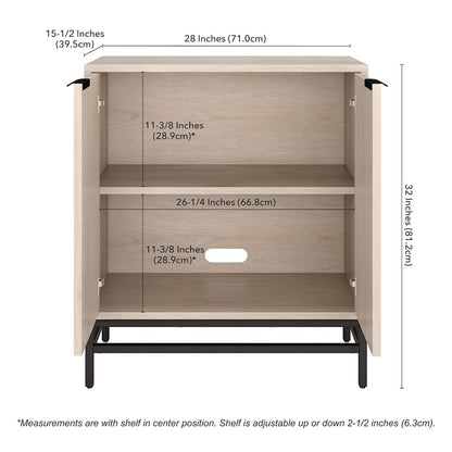 Montello 28" Wide Rectangular Accent Cabinet in Alder White