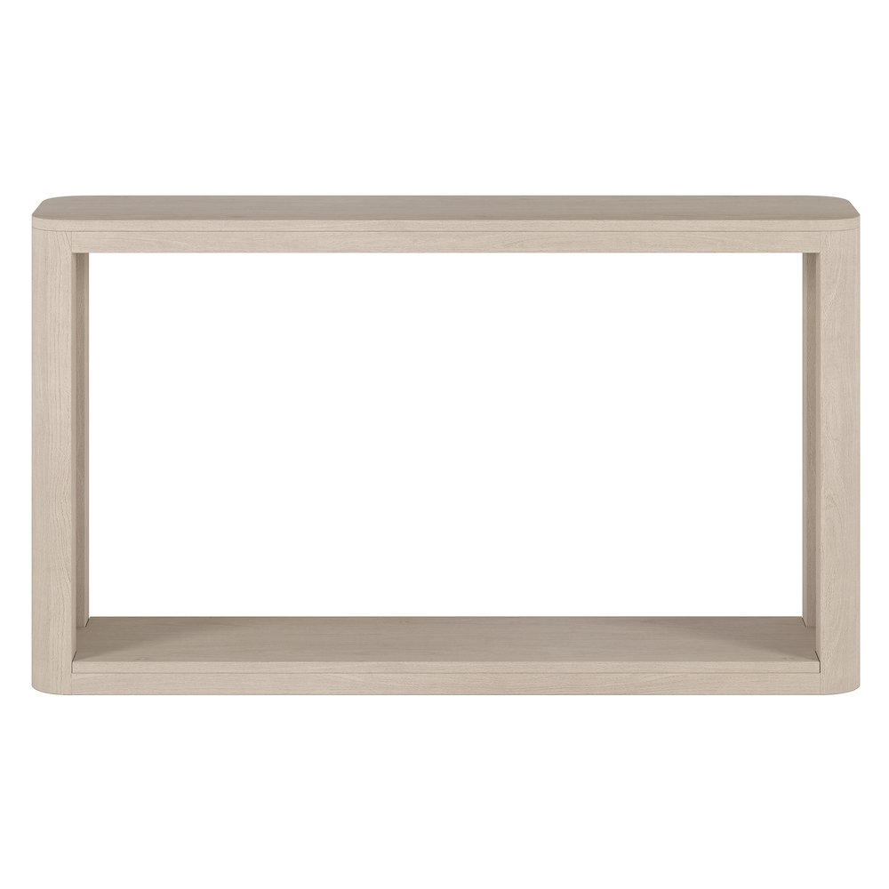 Kellan 52" Wide Rectangular Console Table in Alder White