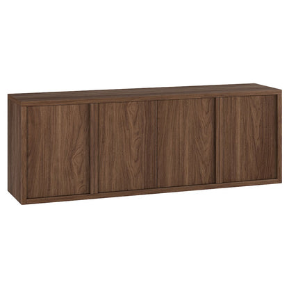 Savin Rectangular TV Stand for TV's up to 75" in Satin Walnut