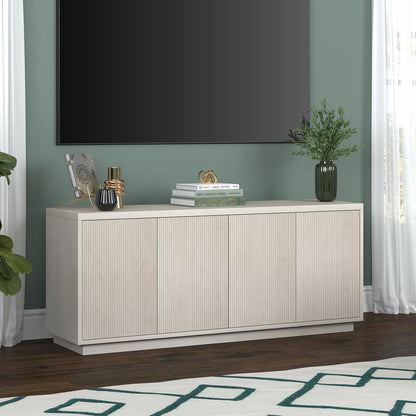 Hanson Rectangular TV Stand for TV's up to 65" in Alder White