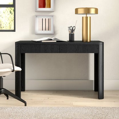 Palmera 47.5" Wide Rectangular Desk in Black Grain