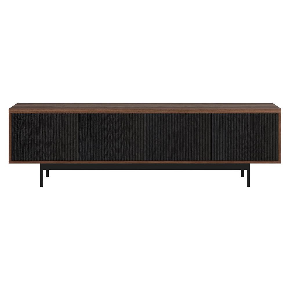 Whitman Rectangular TV Stand for TV's up to 75" in Satin Walnut/Black Grain