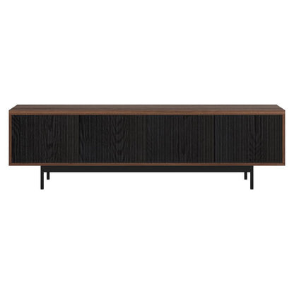 Whitman Rectangular TV Stand for TV's up to 75" in Satin Walnut/Black Grain