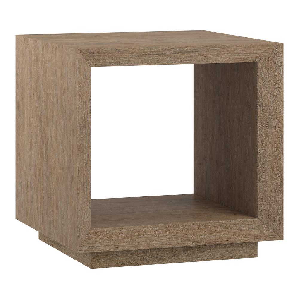 Tannen 22" Wide Rectangular Side Table in Antiqued Gray Oak