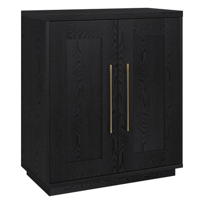 Tillman 28" Wide Rectangular Accent Cabinet in Black Grain
