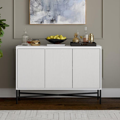 Brighton 48" Wide Rectangular Buffet Table in White