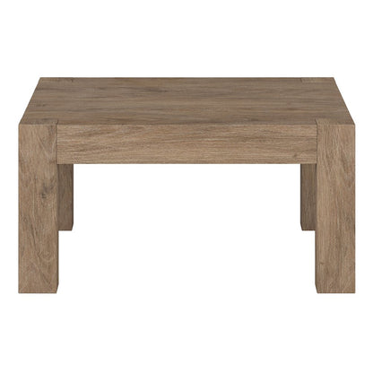 34" Square Coffee Table with Wood Top, Weathered Gray