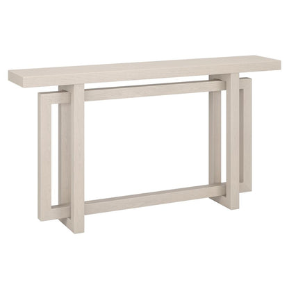 Breslow 55" Wide Rectangular Console Table in Alder White
