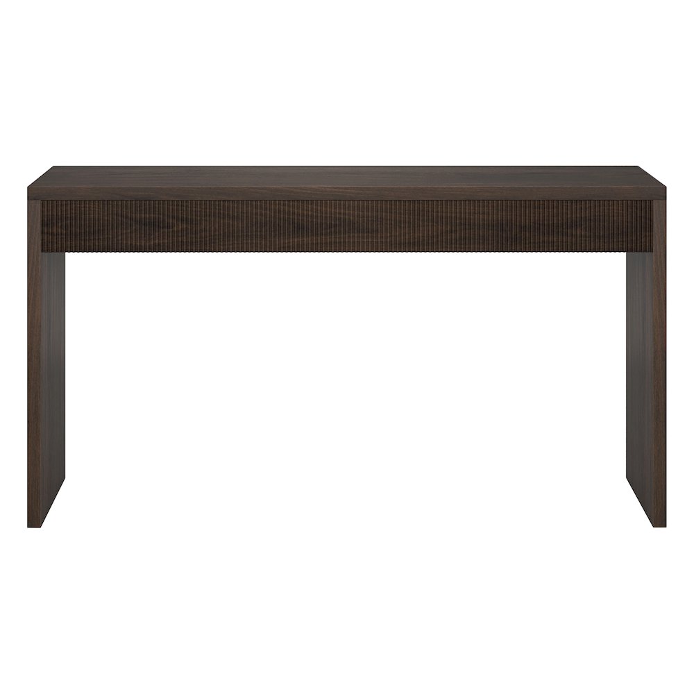 Lawrence 55" Wide Rectangular Console Table in Alder Brown