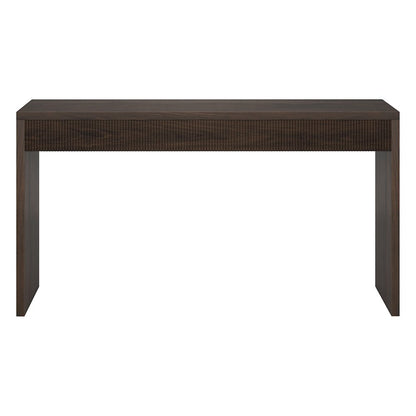 Lawrence 55" Wide Rectangular Console Table in Alder Brown