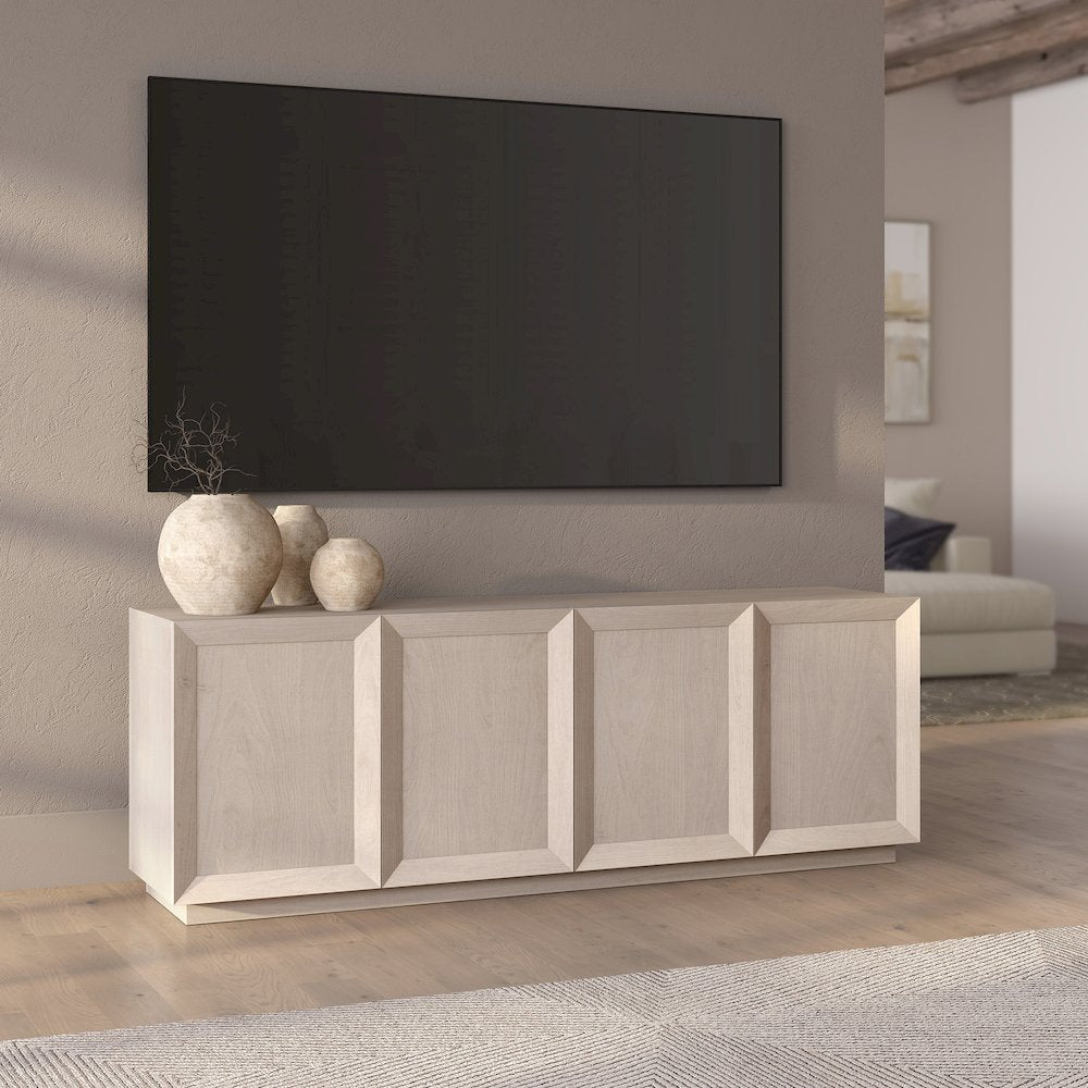 Morse Rectangular TV Stand for TV's up to 75" in Alder White