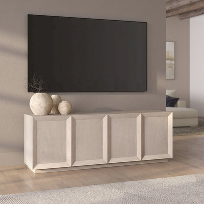 Morse Rectangular TV Stand for TV's up to 75" in Alder White