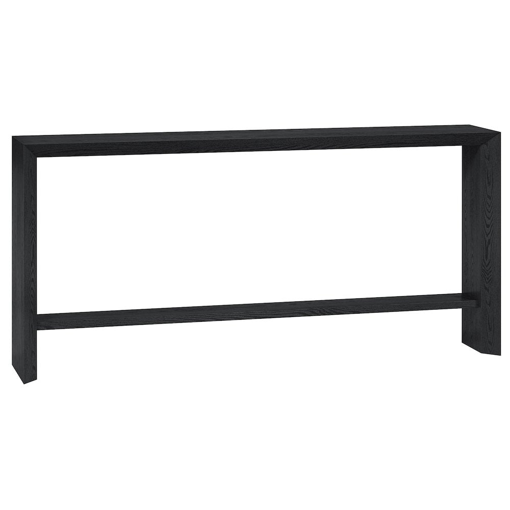 Osman 64" Wide Rectangular Console Table in Black Grain