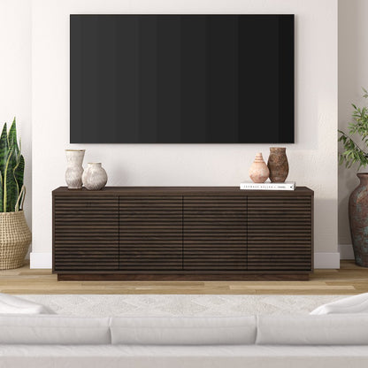 Tullis Rectangular TV Stand for TV's up to 78" in Alder Brown